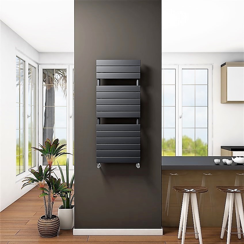 Tip 10H Decorative Towel Rail 500x1180 Anthracite - 1