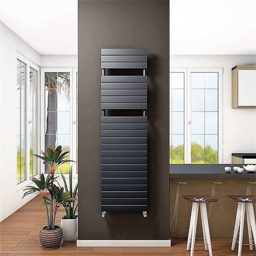 Tip 10H Decorative Towel Rail 500x1772 Anthracite - 1