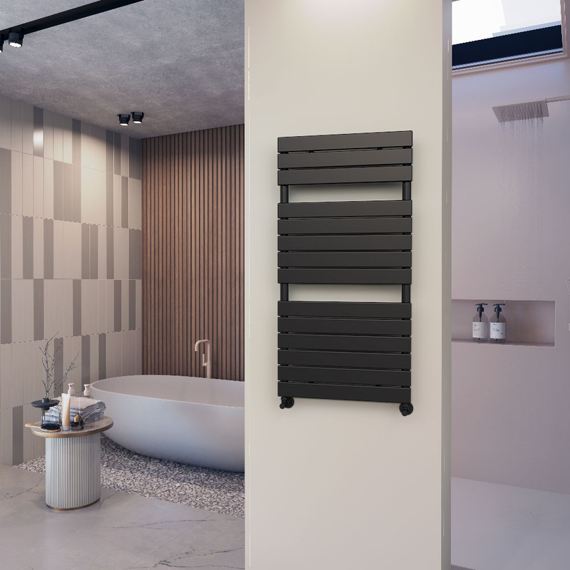 Tip 10H Decorative Towel Rail 600x1180 Black
