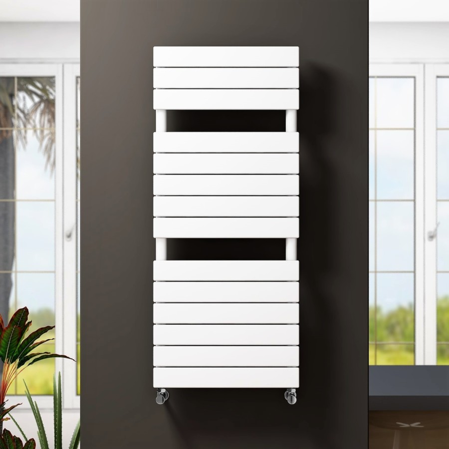 Tip 10H Decorative Towel Rail 600x1180 White - 2