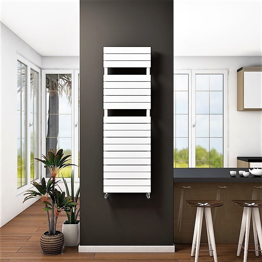 Tip 10H Decorative Towel Rail 600x1550 White - 1