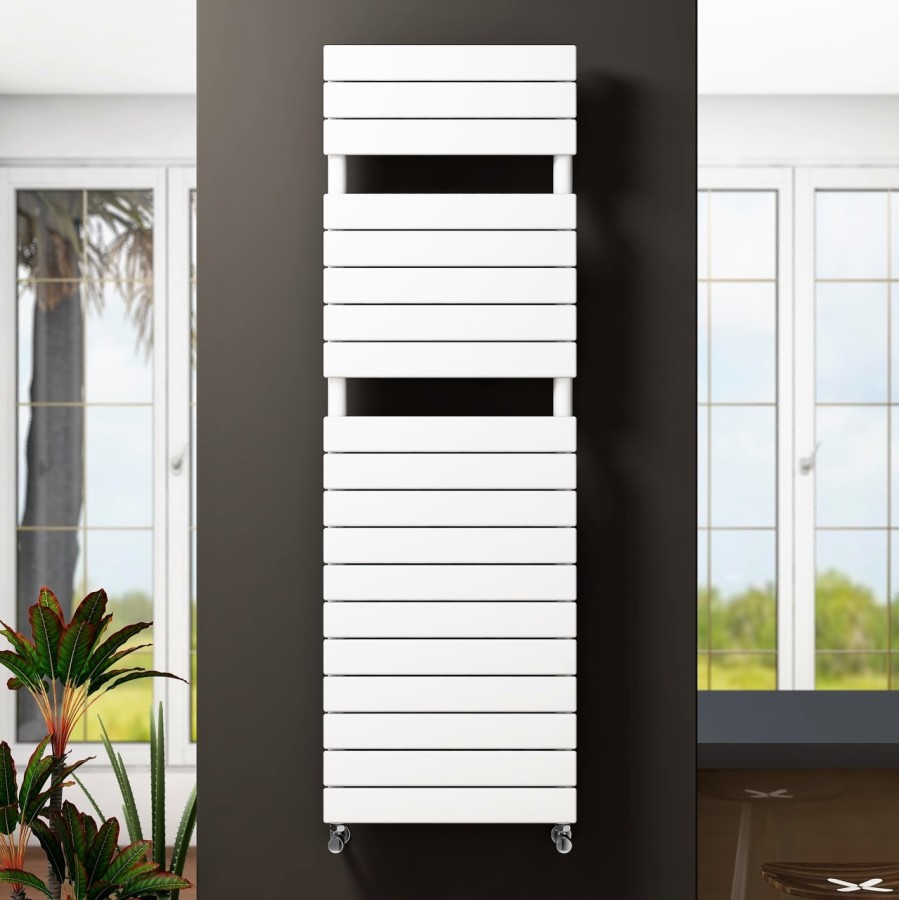 Tip 10H Decorative Towel Rail 600x1550 White - 2