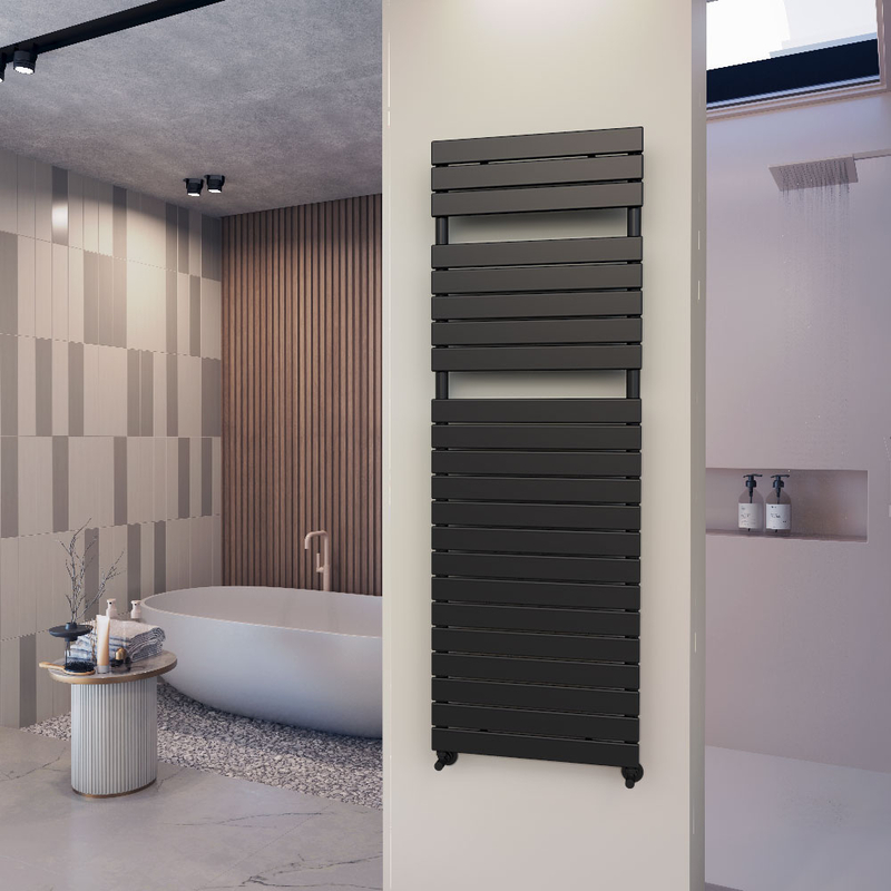 Tip 10H Decorative Towel Rail 600x1772 Black