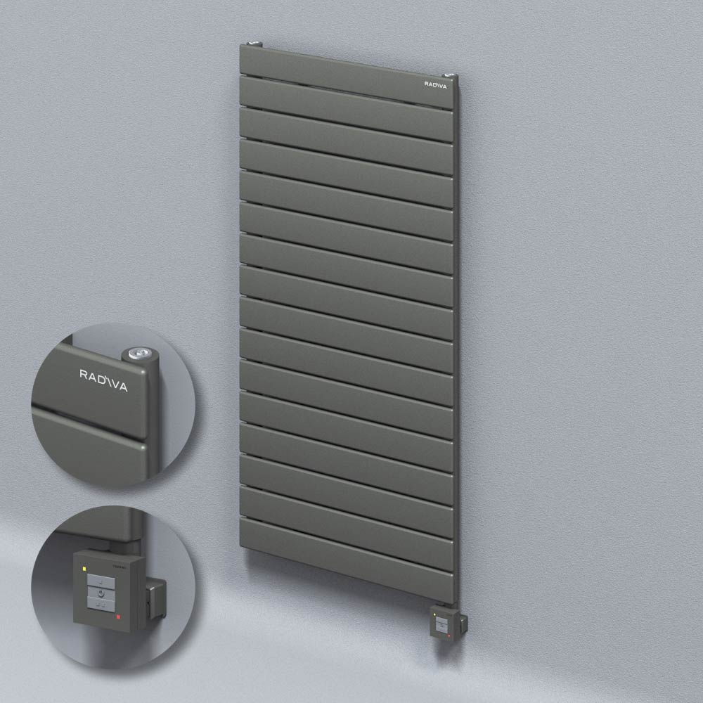 Type 10H Electric Steel Decorative Radiator 1180x600 Anthracite (KTX1 Thermostat) 1000W - 1