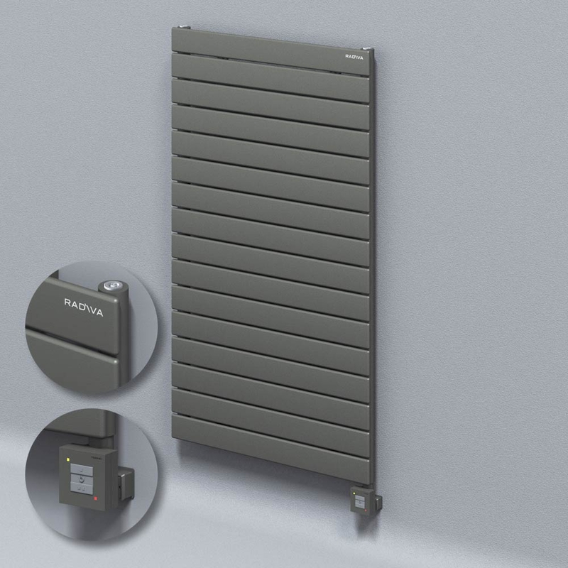 Type 10H Electric Steel Decorative Radiator 1180x700 Anthracite (KTX1 Thermostat) 1000W 