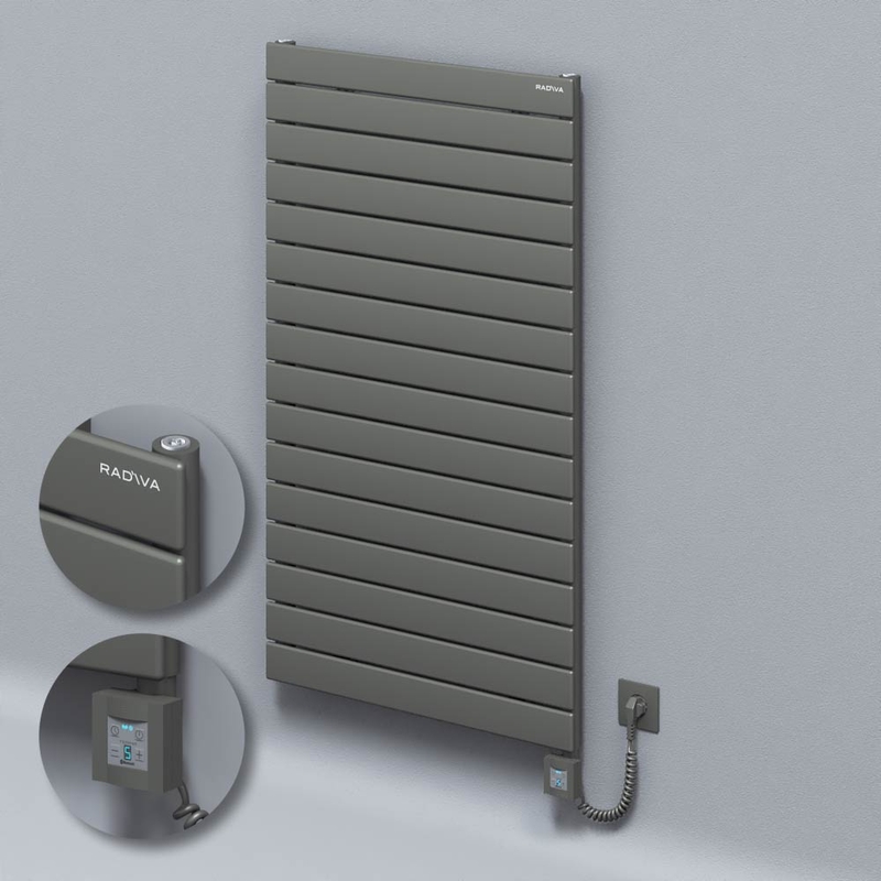 Type 10H Electric Steel Decorative Radiator 1180x700 Anthracite (KTX4 Thermostat) 1000W Spiral Cable 