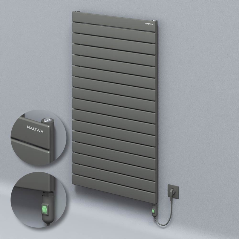 Type 10H Electric Steel Decorative Radiator 1180x700 Anthracite (On/Off Button) 900W 