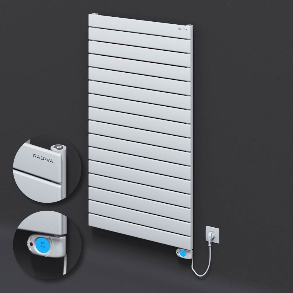 Type 10H Electric Steel Decorative Radiator 1180x700 White (Musa Thermostat) 900W - 1