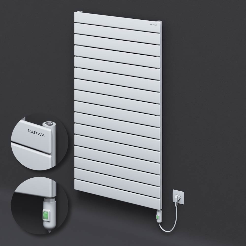 Type 10H Electric Steel Decorative Radiator 1180x700 White (On/Off Button) 900W - 1