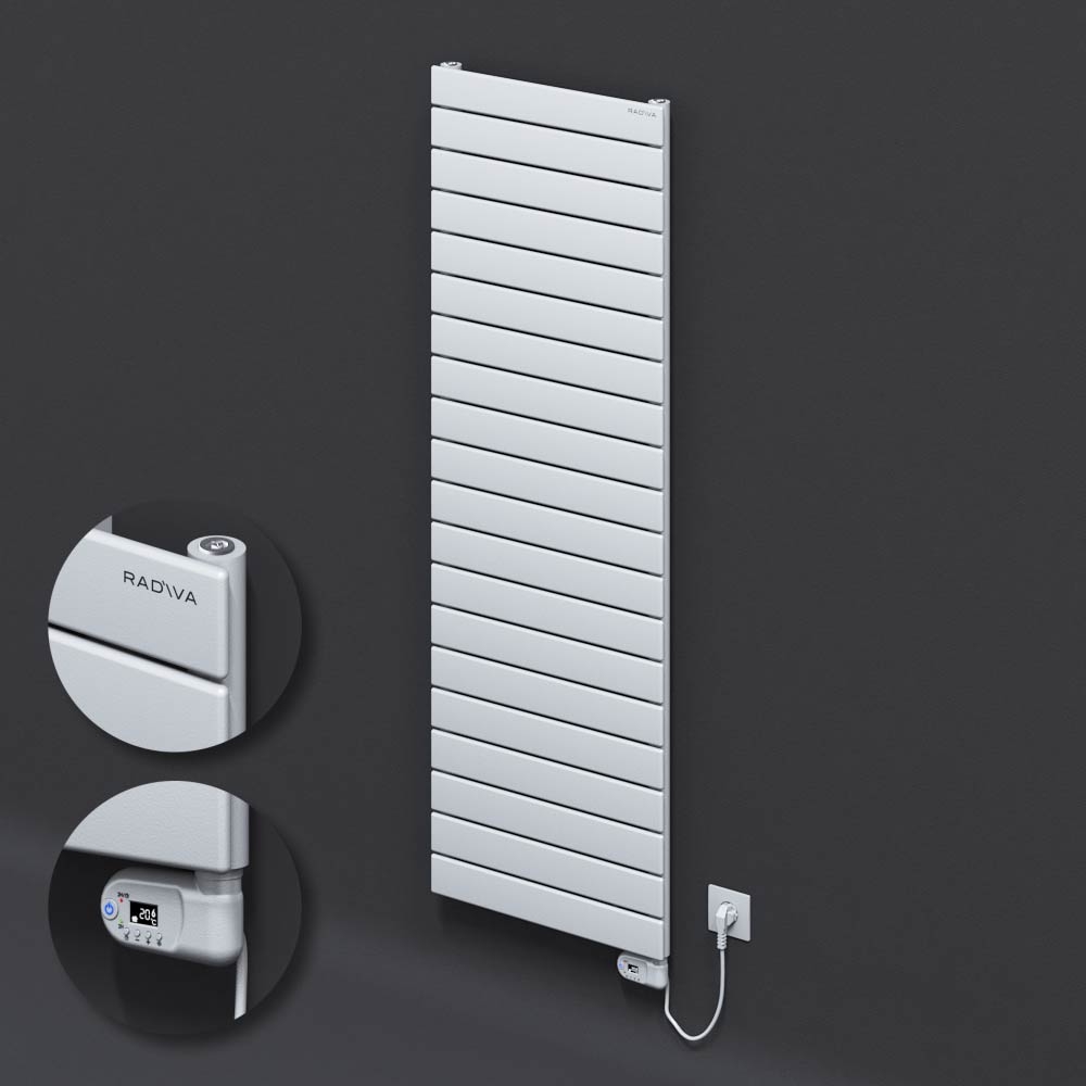 Type 10H Electric Steel Decorative Radiator 1476x500 White (Thesis Thermostat) 900W - 1