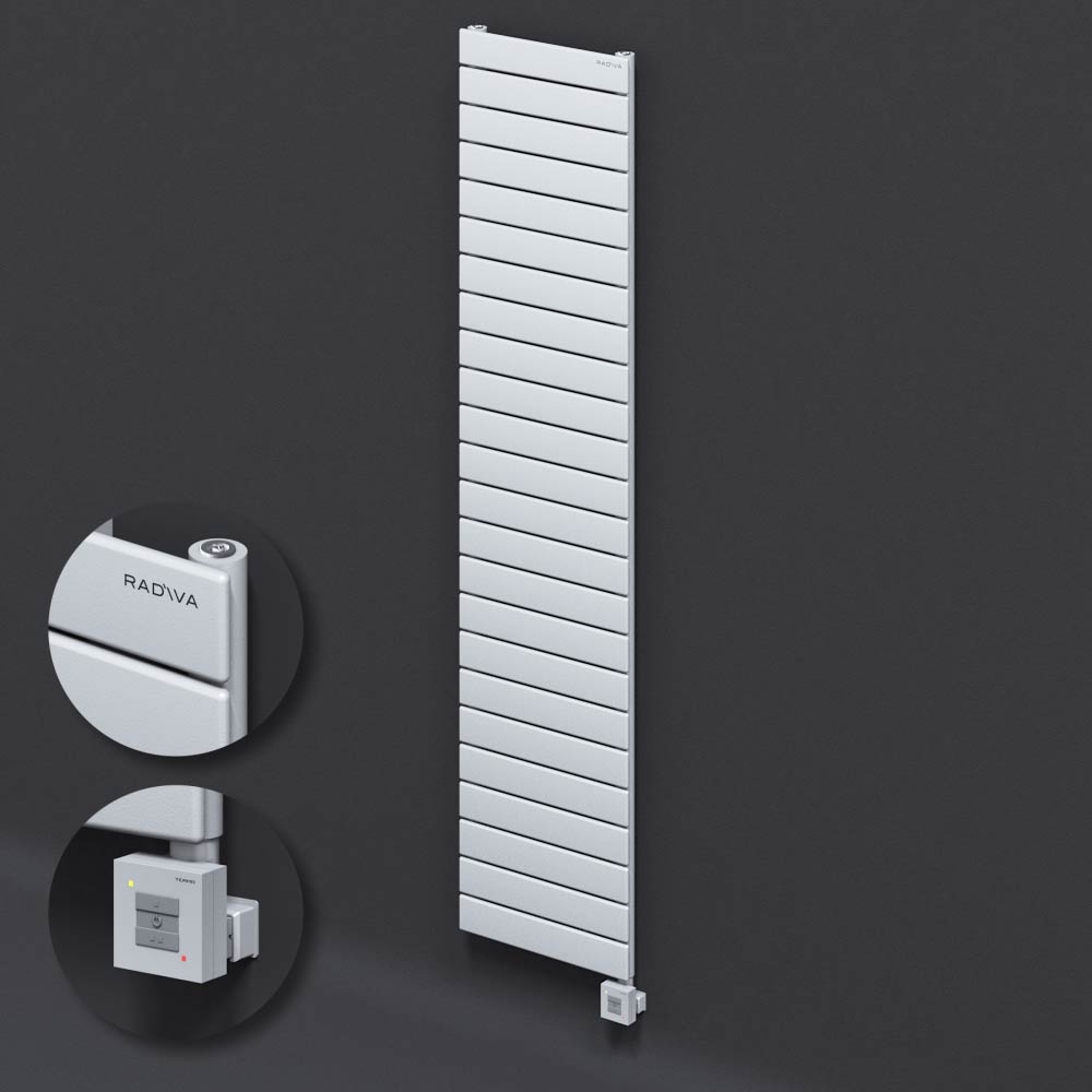 Type 10H Electric Steel Decorative Radiator 1772x400 White (KTX1 Thermostat) 1000W - 1