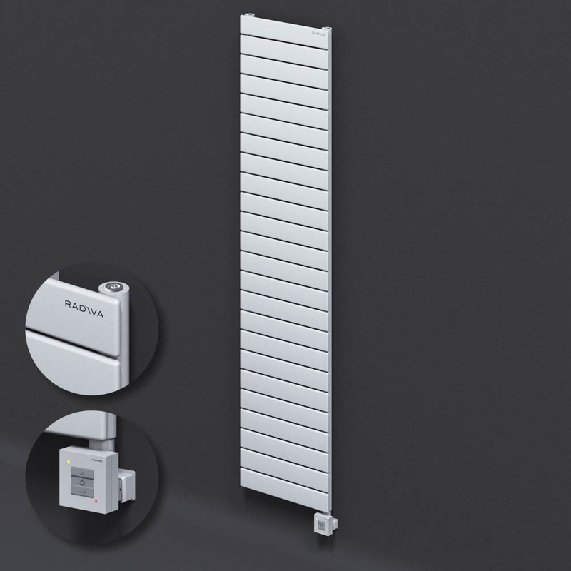 Type 10H Electric Steel Decorative Radiator 1772x400 White (KTX1 Thermostat) 1000W 