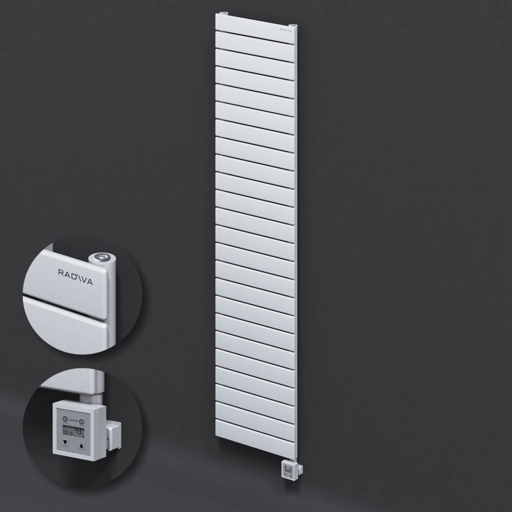 Type 10H Electric Steel Decorative Radiator 1772x400 White (KTX3 Thermostat) 1000W - 1
