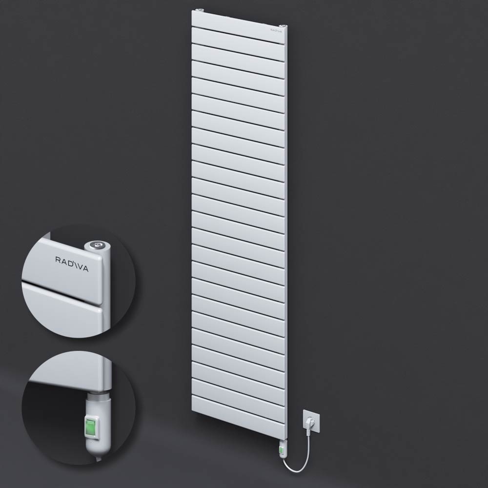 Type 10H Electric Steel Decorative Radiator 1772x500 White (On/Off Button) 900W - 1