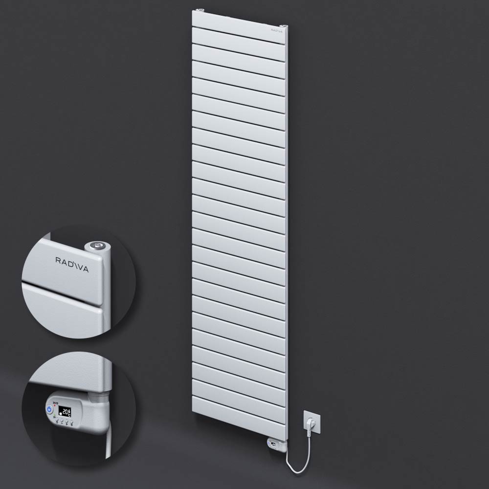 Type 10H Electric Steel Decorative Radiator 1772x500 White (Thesis Thermostat) 900W - 1