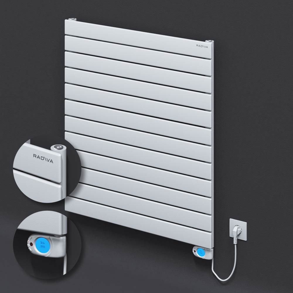 Type 10H Electric Steel Decorative Radiator 884x800 White (Musa Thermostat) 900W - 1