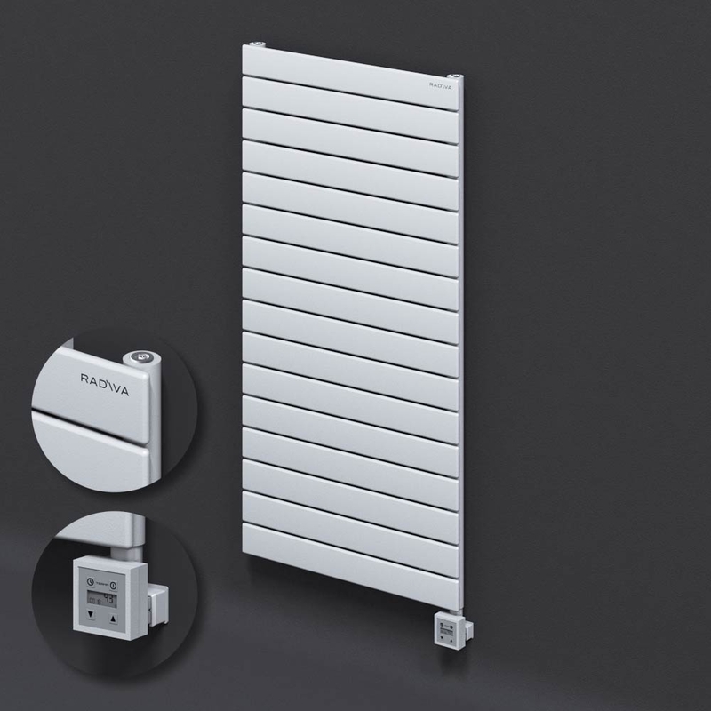 Type 10H Electric Steel Radiateur Décoratif 1180x600 Blanc (KTX3 Thermostat) 1000W 