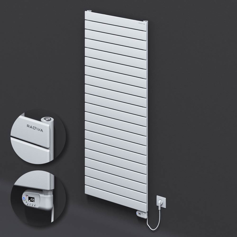 Type 10H Electric Steel Radiateur Décoratif 1476x600 Blanc (Thesis Thermostat) 900W