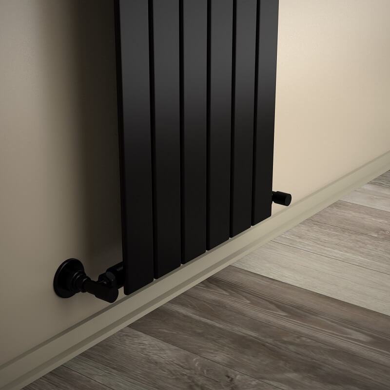 Type 10V Decorative Radiator 1800x440 Matte Black - 1