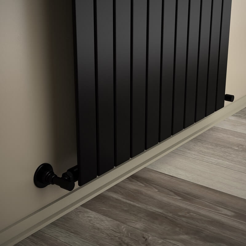 Type 10V Decorative Radiator 1800x810 Matte Black - 1