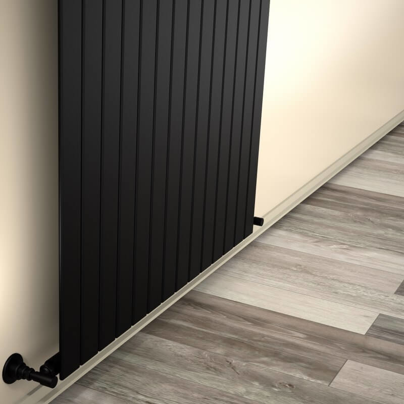 Type 10V Decorative Radiator 400x1032 Matte Black - 1
