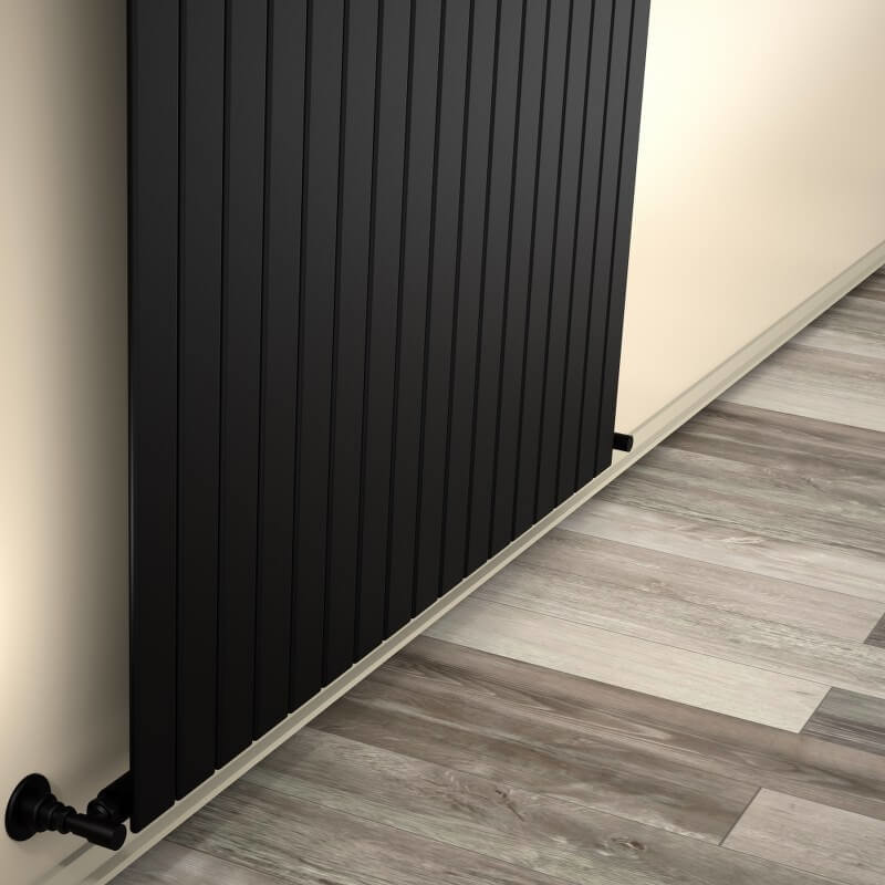 Type 10V Decorative Radiator 400x1254 Matte Black - 1