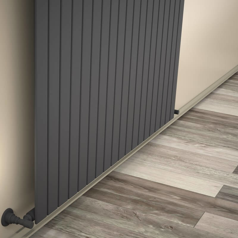 Type 10V Decorative Radiator 400x1402 Anthracite - 1