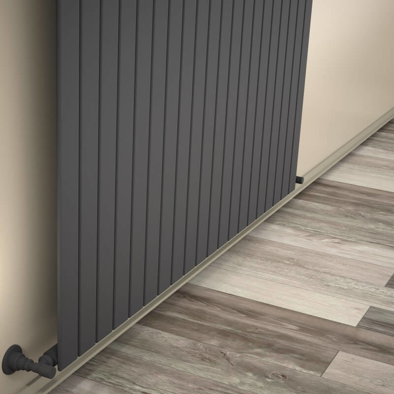 Type 10V Decorative Radiator 400x1476 Anthracite - 1
