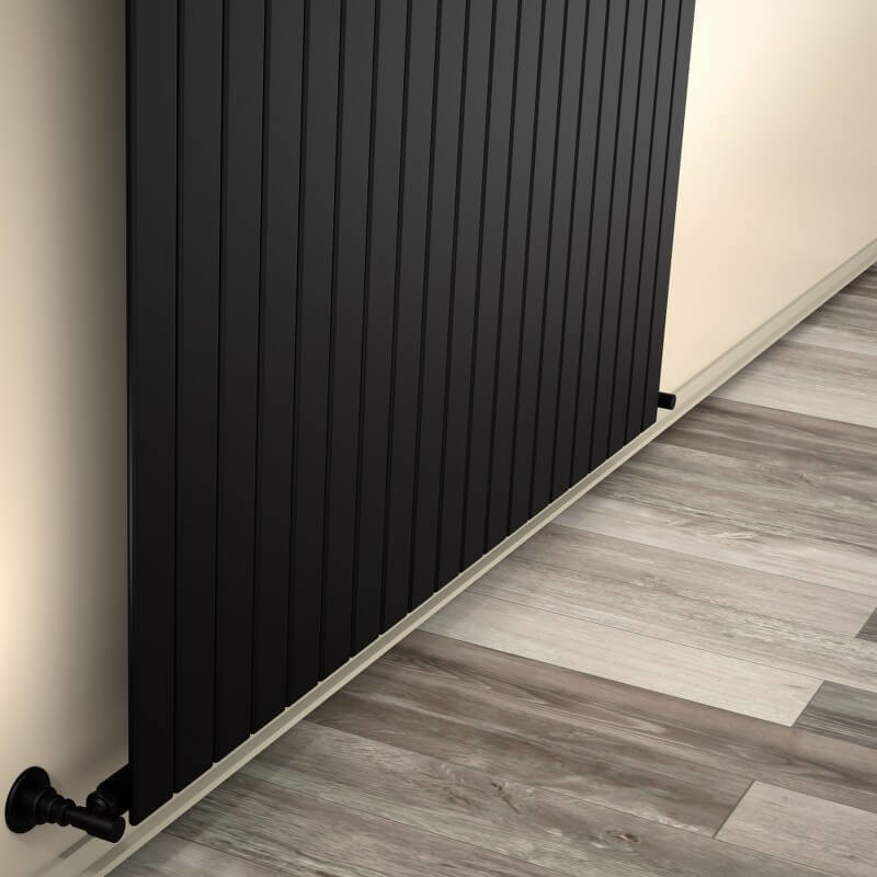 Type 10V Decorative Radiator 400x1476 Matte Black - 1