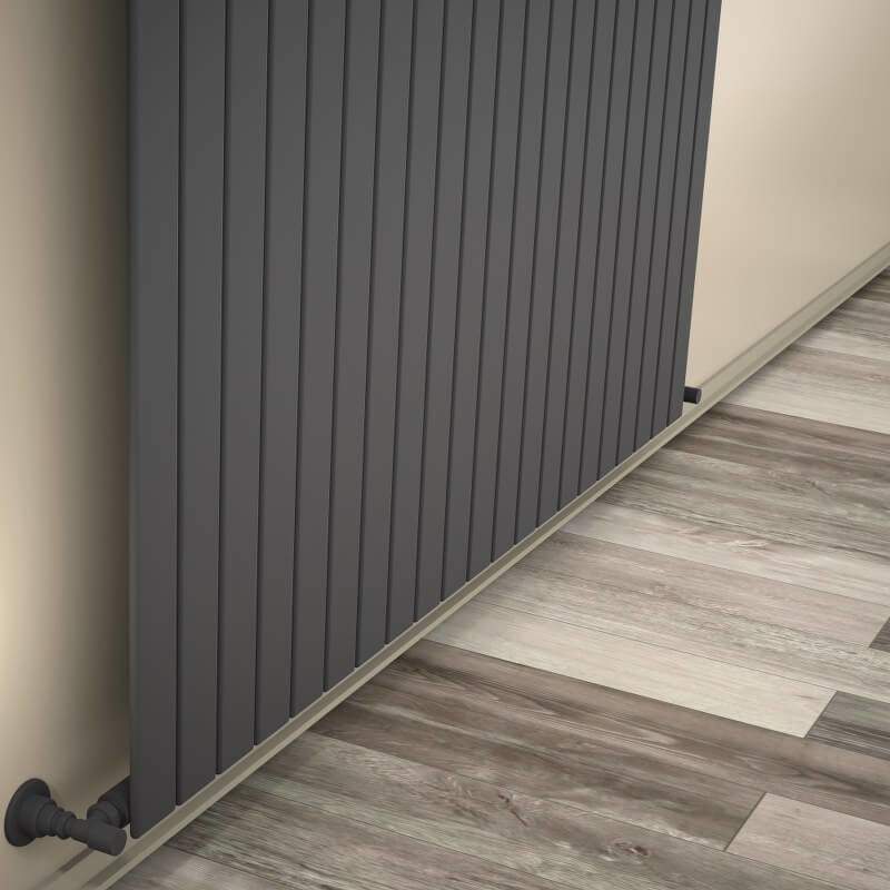 Type 10V Decorative Radiator 400x1550 Anthracite - 1
