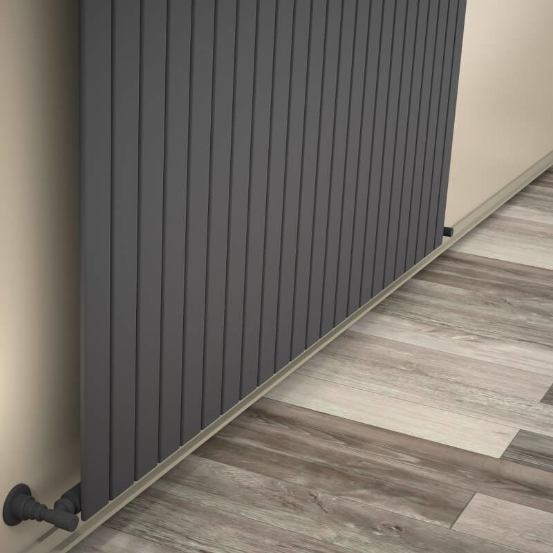 Type 10V Decorative Radiator 400x1624 Anthracite - 1