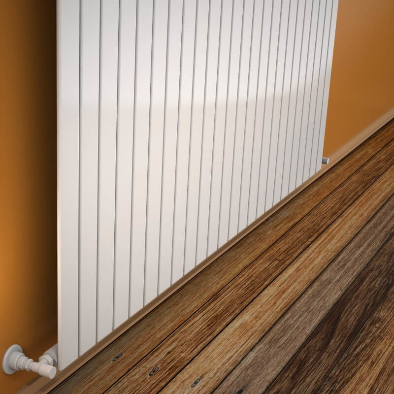 Type 10V Decorative Radiator 400x1772 White - 1