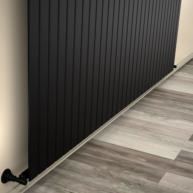 Type 10V Decorative Radiator 400x2216 Matte Black - 1