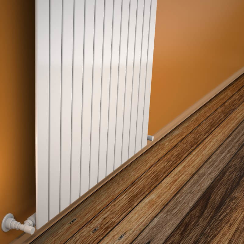 Type 10V Decorative Radiator 400x958 White - 1