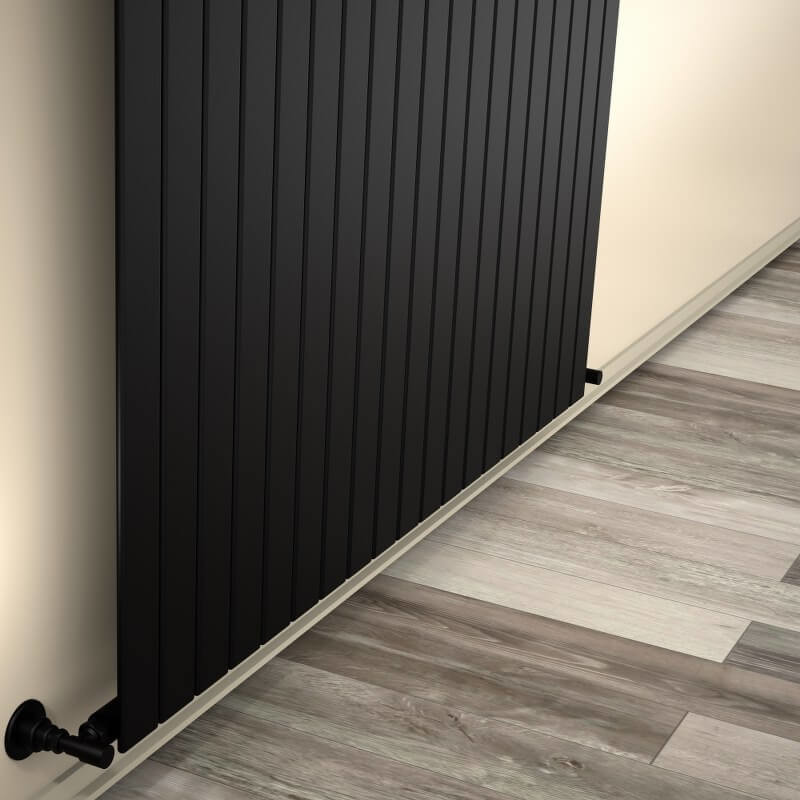 Type 10V Decorative Radiator 500x1402 Matte Black - 1
