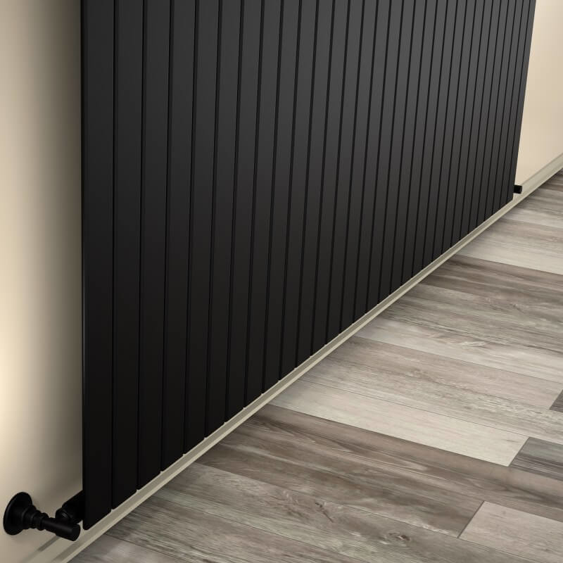 Type 10V Decorative Radiator 900x2290 Matte Black - 1