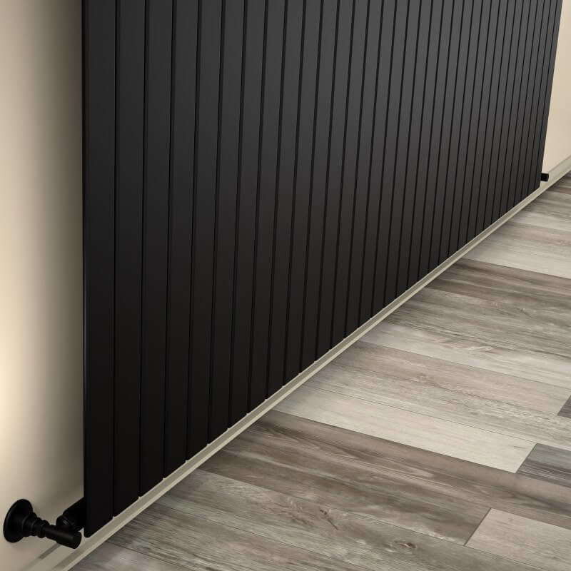 Type 10V Decorative Radiator 900x2512 Matte Black - 1