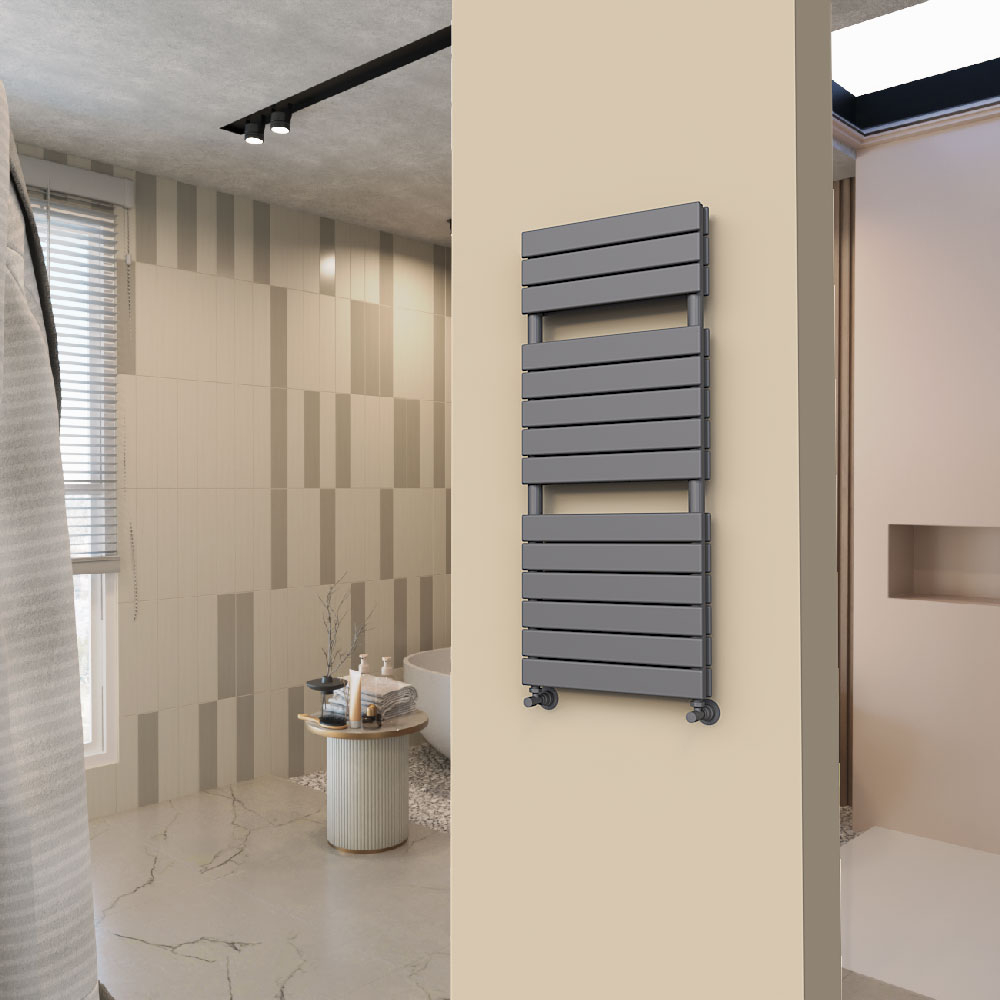 Tip 20H Decorative Towel Rail 500x1180 Anthracite - 4