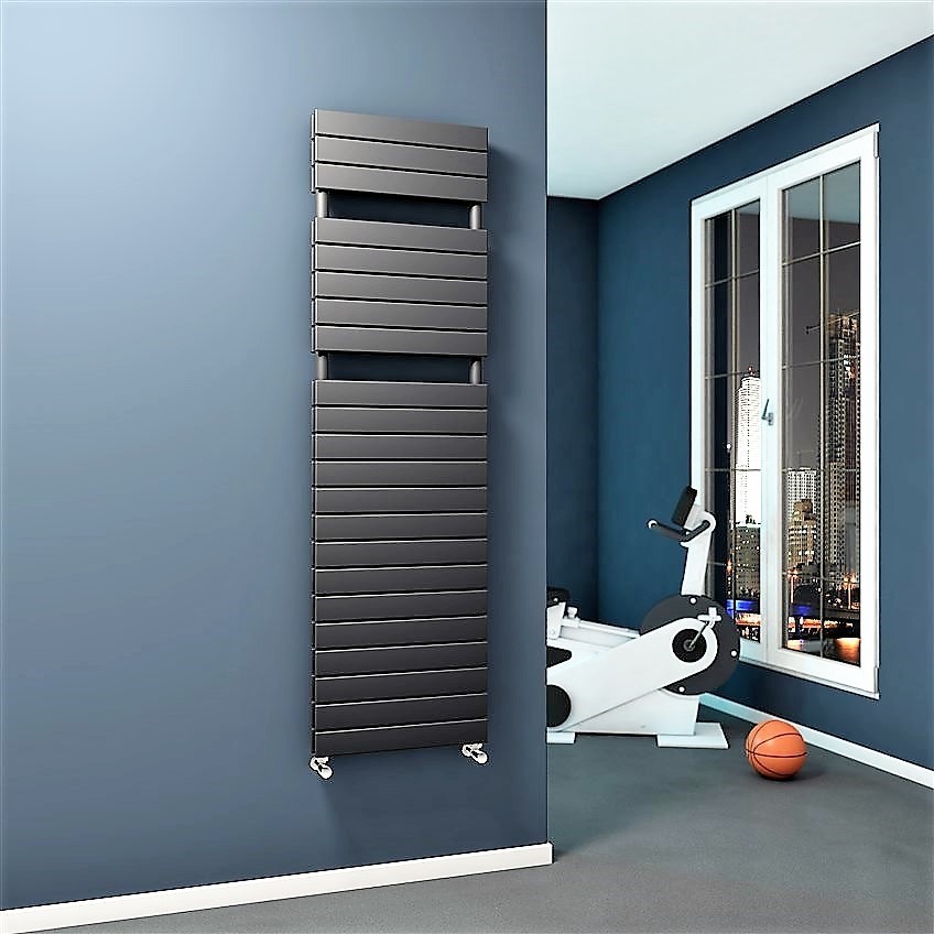 Tip 20H Decorative Towel Rail 600x1772 Anthracite - 1