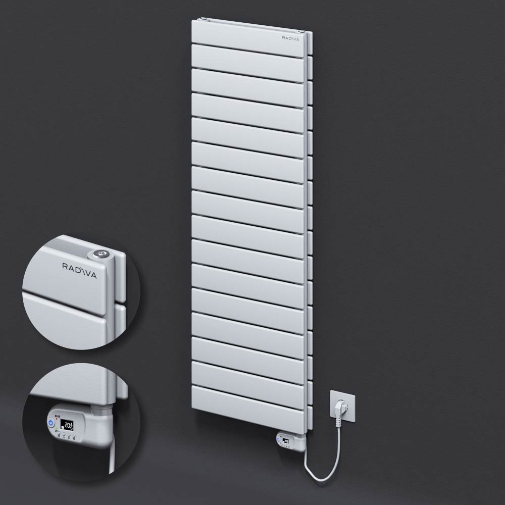 Type 20H Electric Steel Decorative Radiator 1180x400 White (Thesis Thermostat) 900W - 1