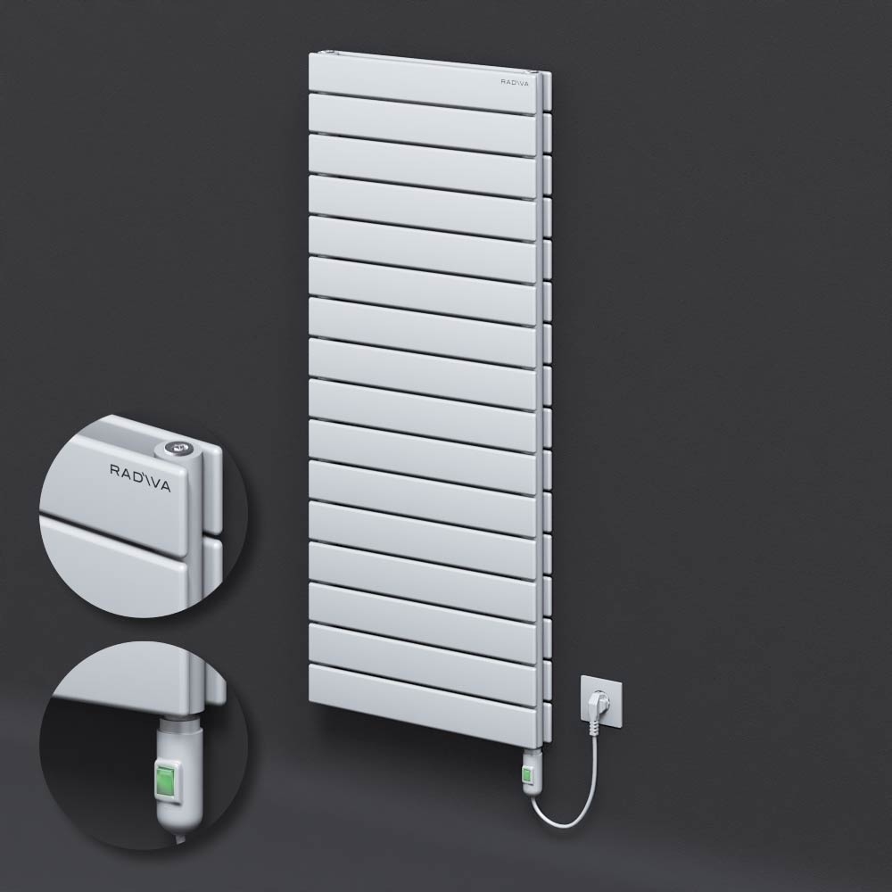 Type 20H Electric Steel Decorative Radiator 1180x500 White (On/Off Button) 900W - 1