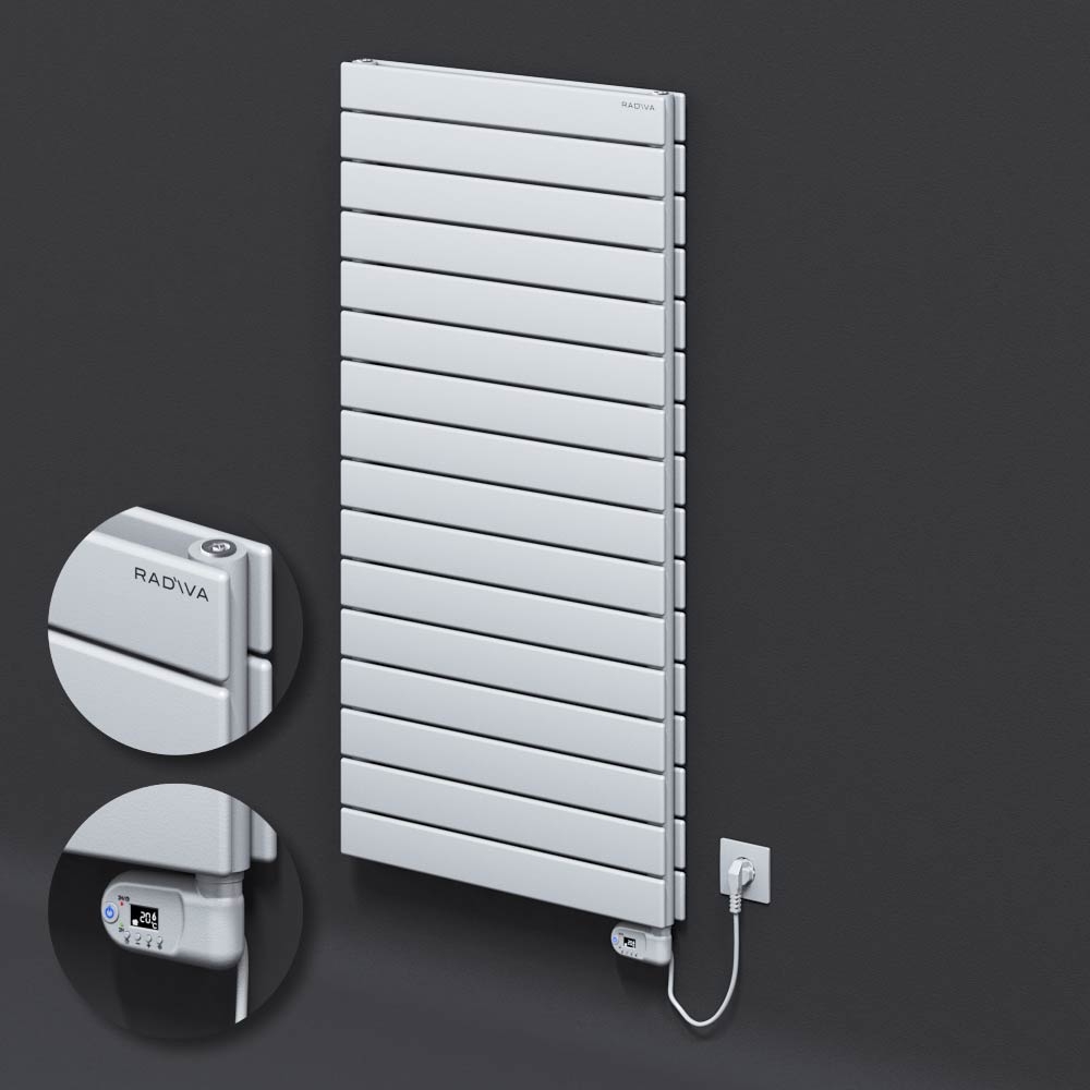 Type 20H Electric Steel Decorative Radiator 1180x600 White (Thesis Thermostat) 900W - 1