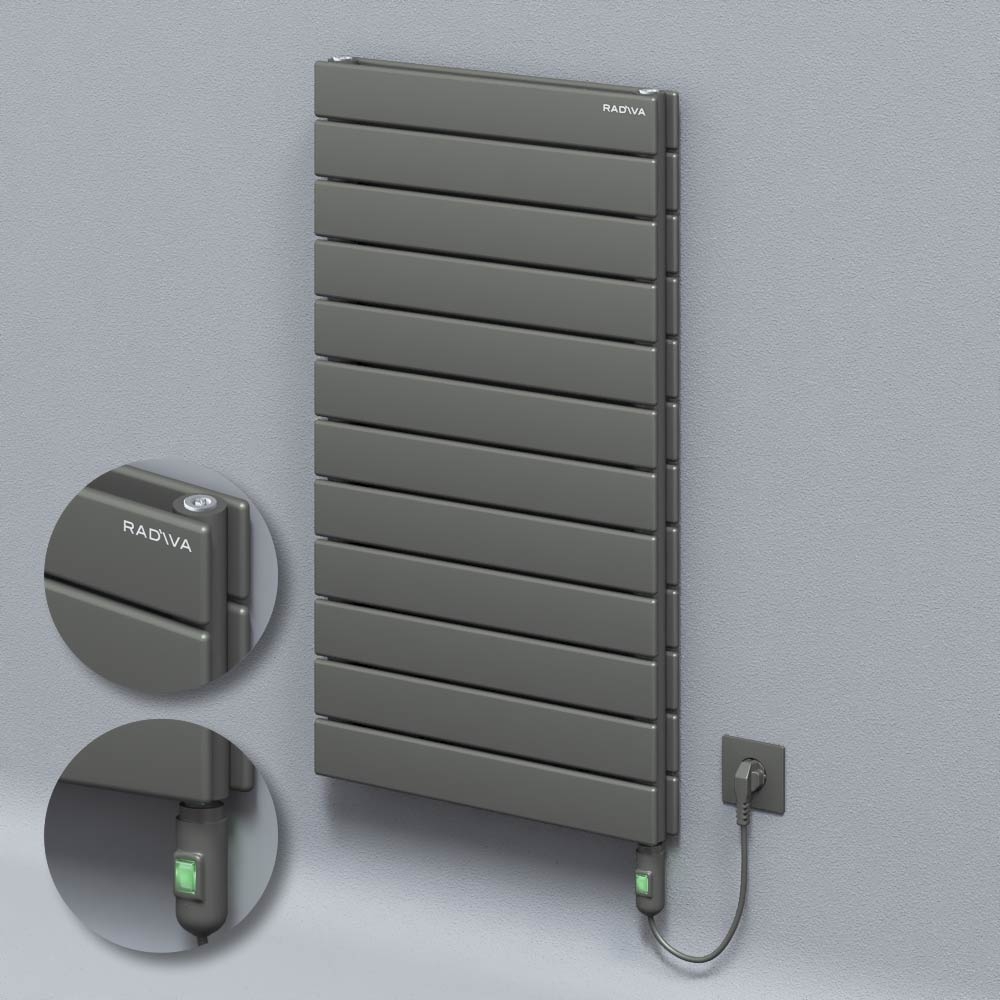 Type 20H Electric Steel Decorative Radiator 884x500 Anthracite (On/Off Button) 900W - 1