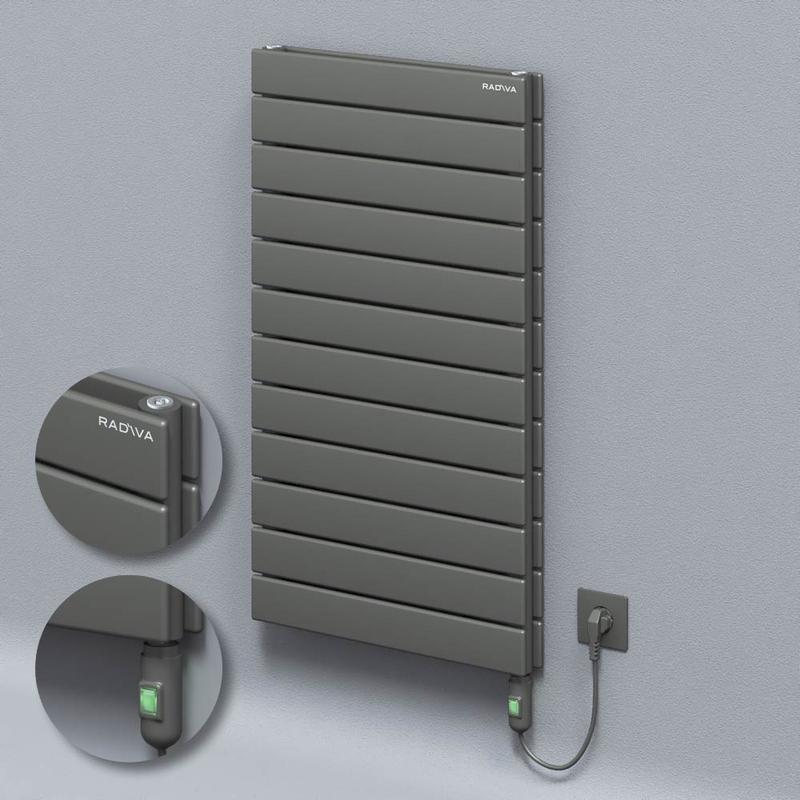 Type 20H Electric Steel Decorative Radiator 884x500 Anthracite (On/Off Button) 900W 