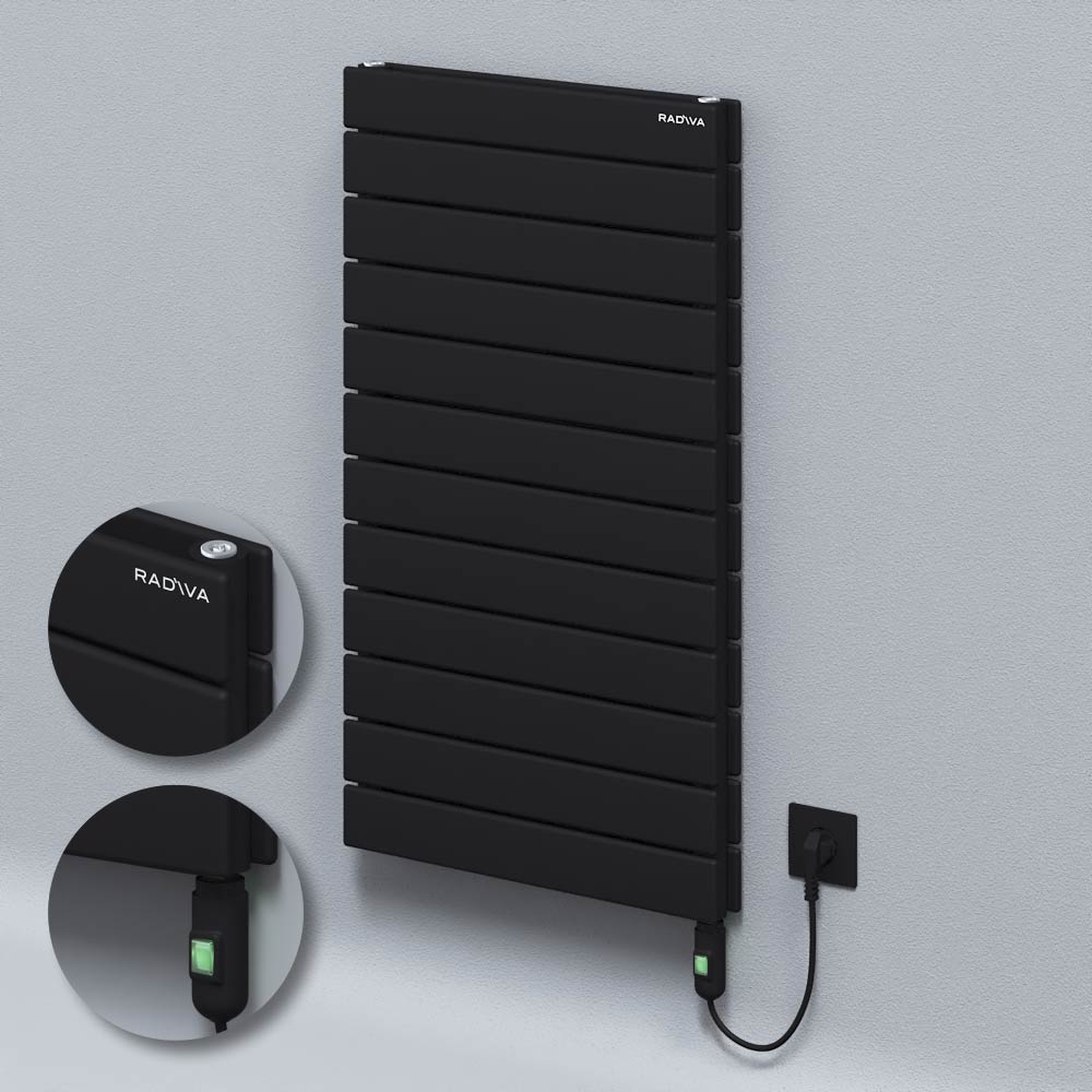 Type 20H Electric Steel Decorative Radiator 884x500 Black (On/Off Button) 900W - 1