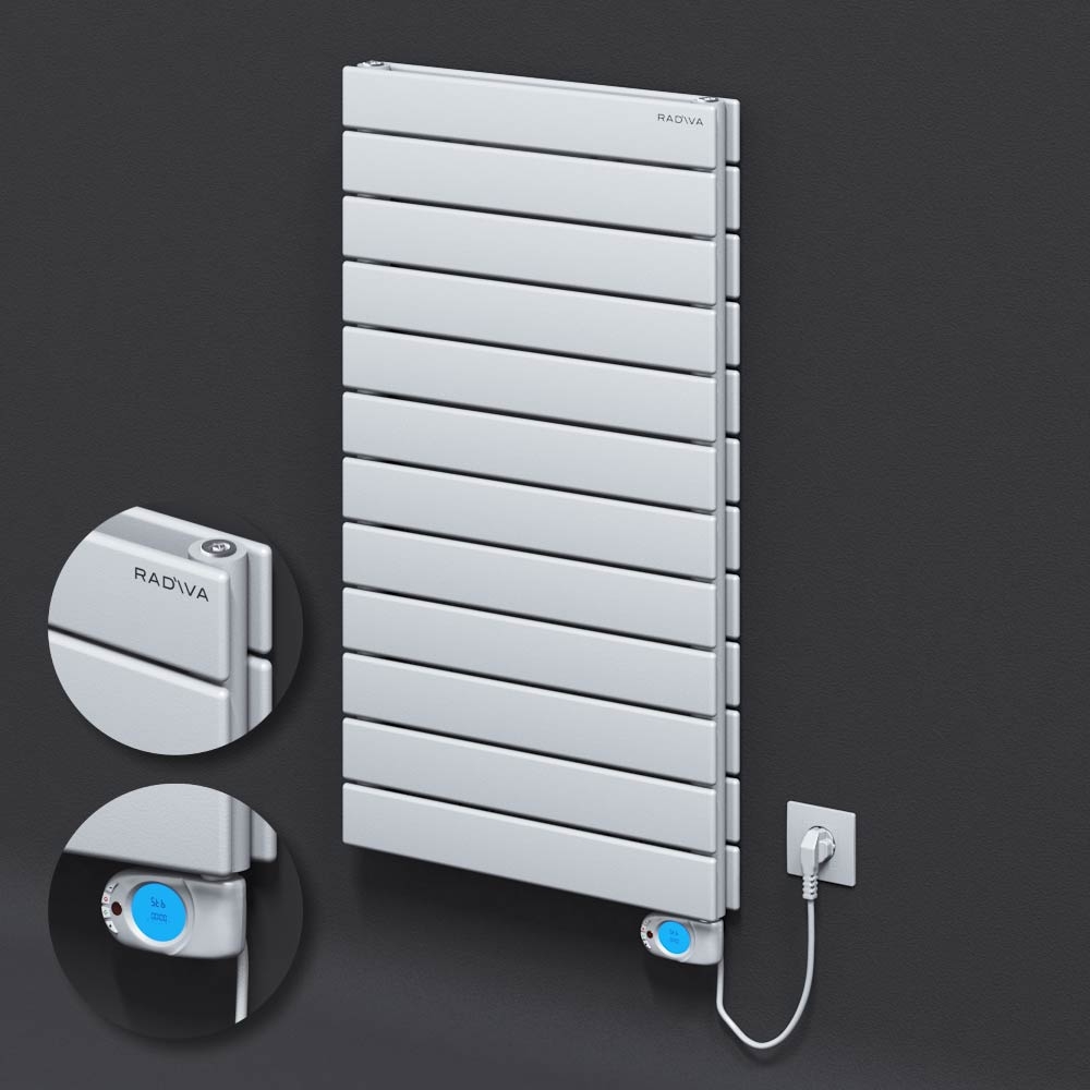 Type 20H Electric Steel Decorative Radiator 884x500 White (Musa Thermostat) 900W - 1