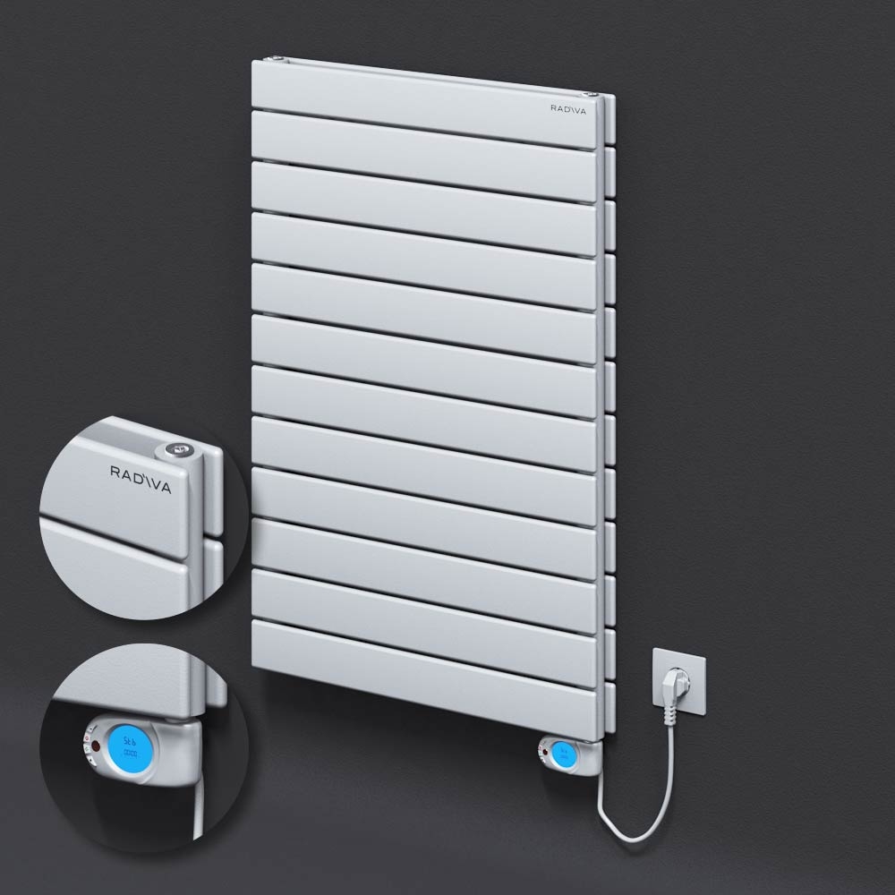 Type 20H Electric Steel Decorative Radiator 884x600 White (Musa Thermostat) 900W - 1