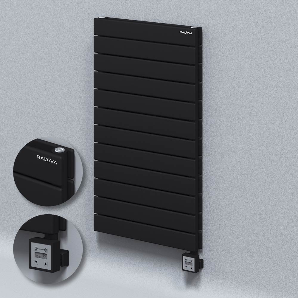 Type 20H Electric Steel Radiateur Décoratif 884x500 Noir (KTX3 Thermostat) 1000W - 1