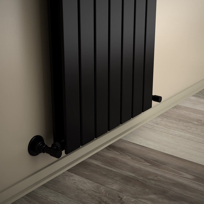 Type 20V Decorative Radiator 1800x514 Matte Black - 1