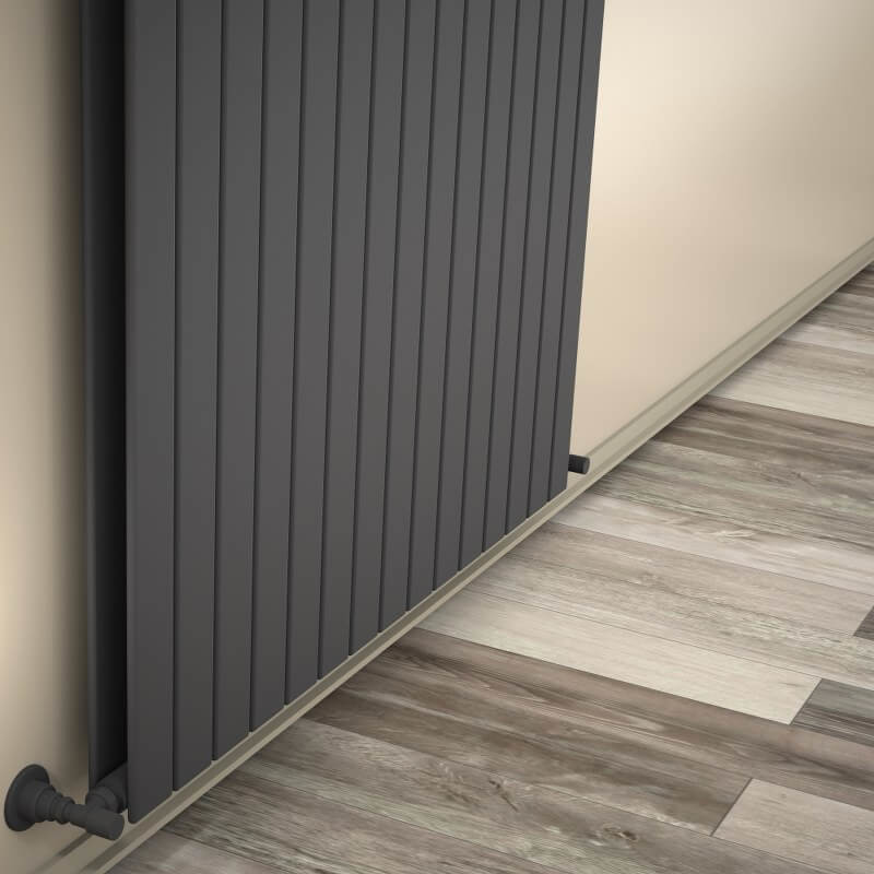 Type 20V Decorative Radiator 400x1106 Anthracite - 1